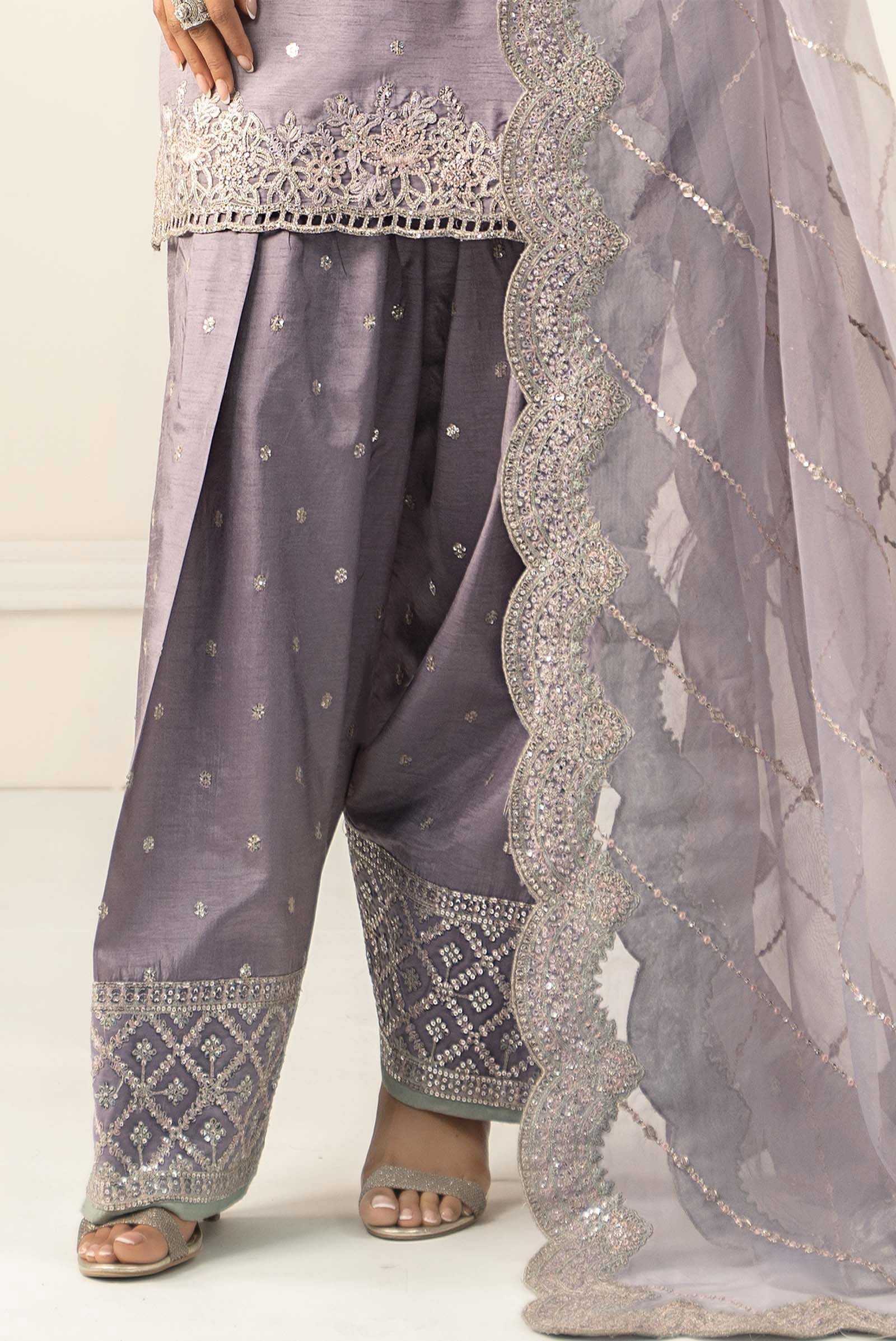 Maria B | Luxury Formals | SF-EF25-60R1-Lilac - by Libasekhas UK - Registered Vendor of : Maria B - 100% Original Designer Dress