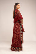 Maria B | Luxury Formals | SF-EF26-02-Maroon - by Libasekhas UK - Registered Vendor of : Maria B - 100% Original Designer Dress