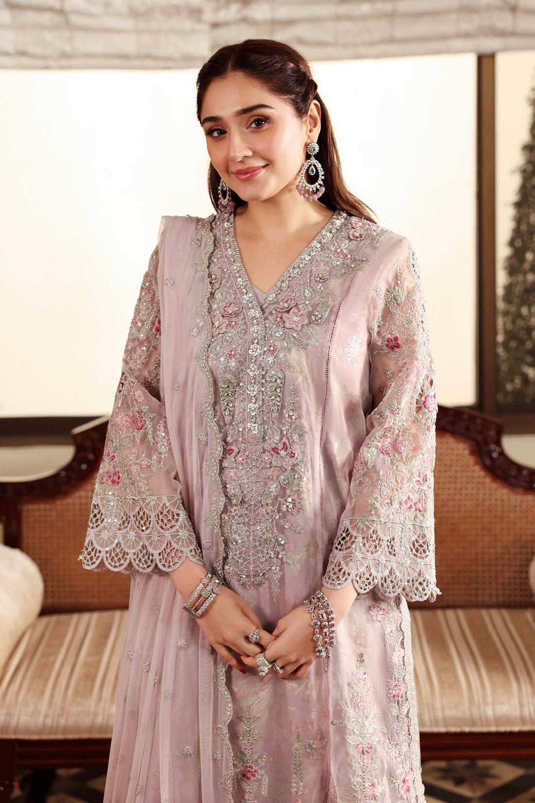 Maria B | Luxury Formals | SF-EF26-02-Lila - by Libasekhas UK - Registered Vendor of : Maria B - 100% Original Designer Dress