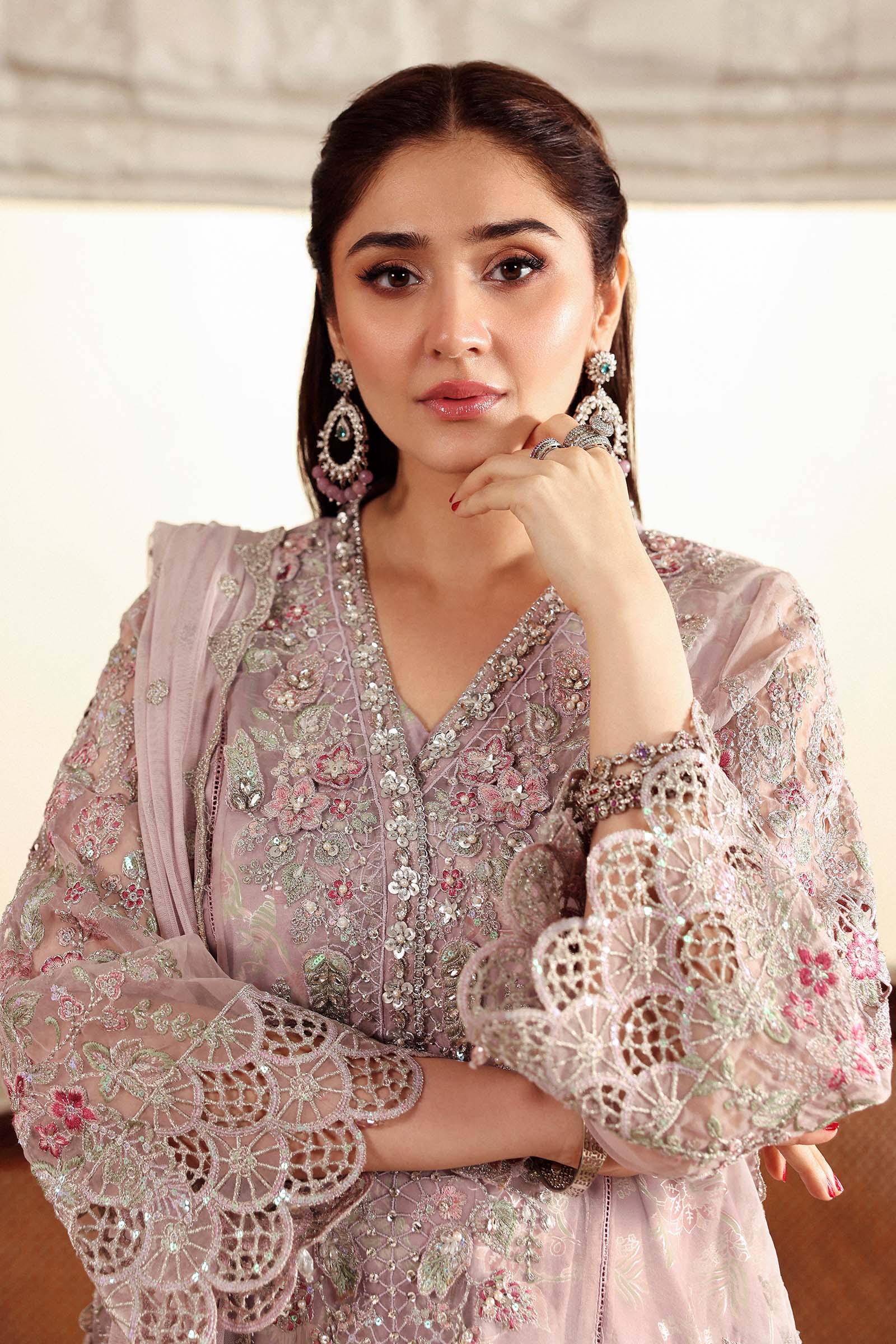 Maria B | Luxury Formals | SF-EF26-02-Lila - by Libasekhas UK - Registered Vendor of : Maria B - 100% Original Designer Dress