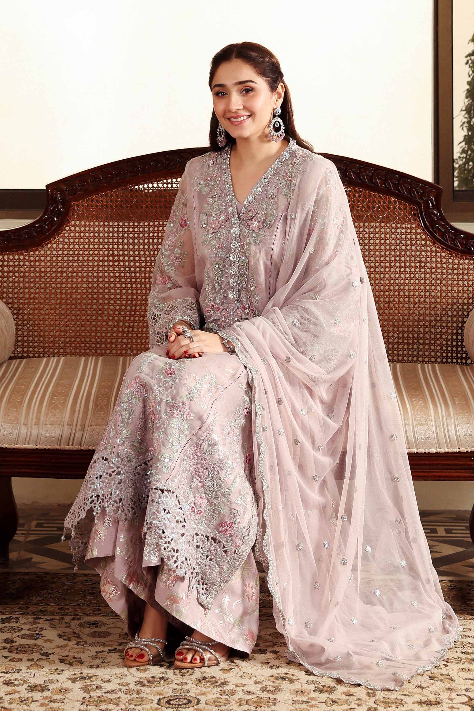 Maria B | Luxury Formals | SF-EF26-02-Lila - by Libasekhas UK - Registered Vendor of : Maria B - 100% Original Designer Dress