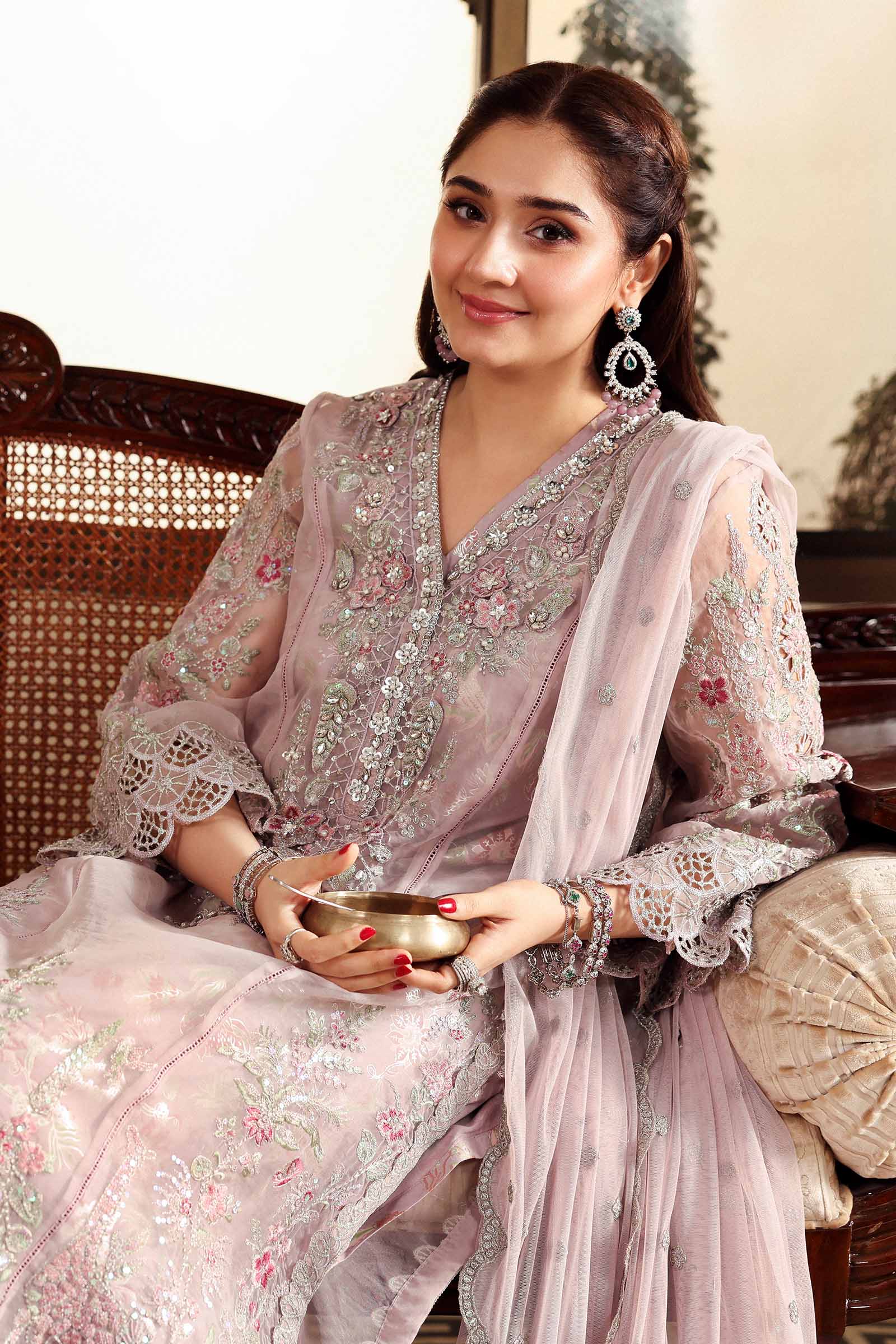 Maria B | Luxury Formals | SF-EF26-02-Lila - by Libasekhas UK - Registered Vendor of : Maria B - 100% Original Designer Dress