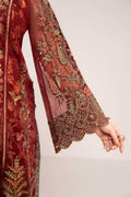 Maria B | Luxury Formals | SF-EF26-02-Maroon - by Libasekhas UK - Registered Vendor of : Maria B - 100% Original Designer Dress