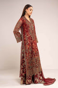 Maria B | Luxury Formals | SF-EF26-02-Maroon - by Libasekhas UK - Registered Vendor of : Maria B - 100% Original Designer Dress