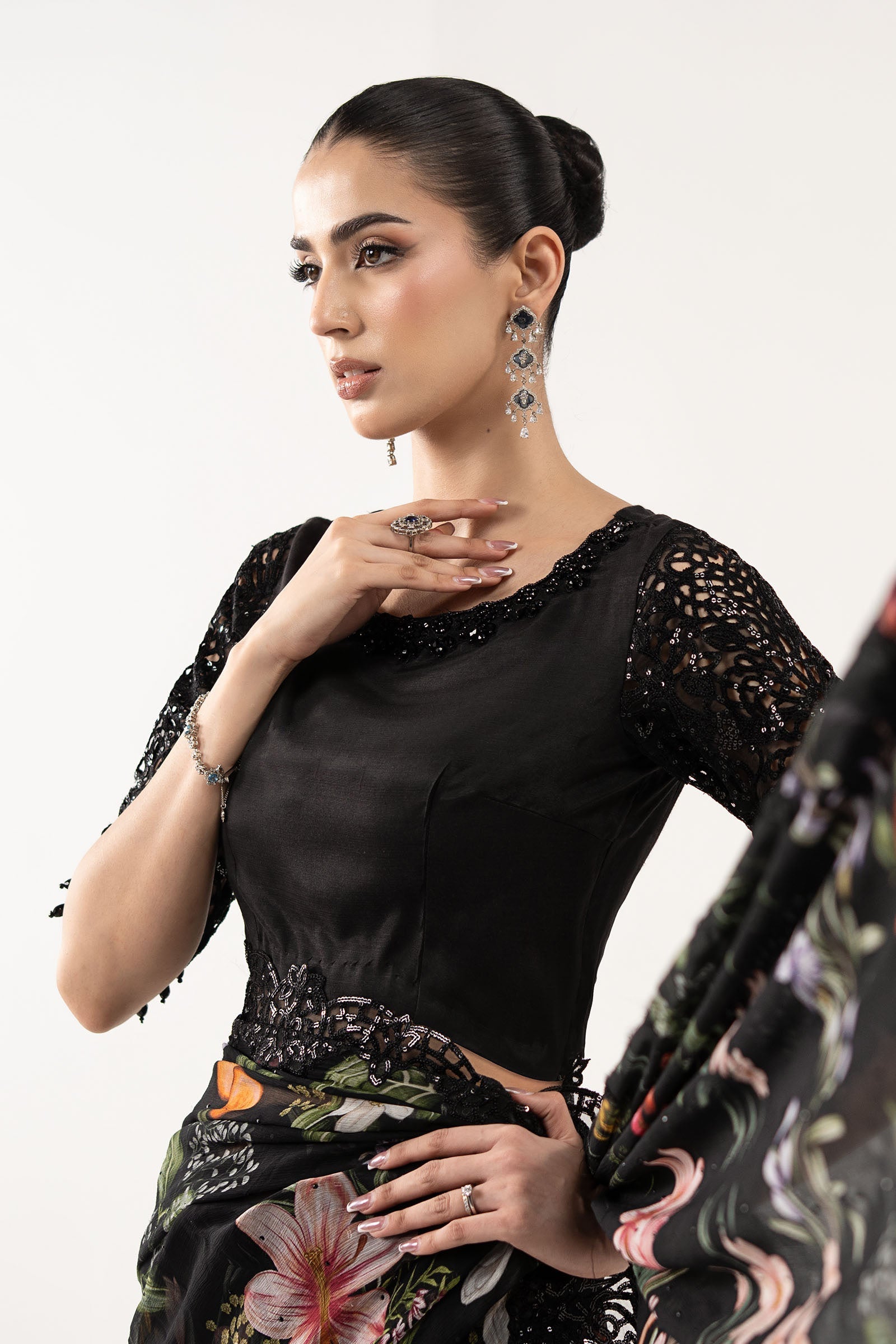 Maria B | Luxury Formals | SF-EF26-09-Black - by Libasekhas UK - Registered Vendor of : Maria B - 100% Original Designer Dress