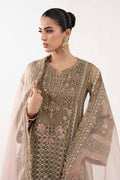 Maria B | Luxury Formals | SF-EF26-10-Coffee - by Libasekhas UK - Registered Vendor of : Maria B - 100% Original Designer Dress