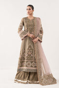 Maria B | Luxury Formals | SF-EF26-10-Coffee - by Libasekhas UK - Registered Vendor of : Maria B - 100% Original Designer Dress