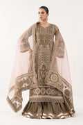 Maria B | Luxury Formals | SF-EF26-10-Coffee - by Libasekhas UK - Registered Vendor of : Maria B - 100% Original Designer Dress