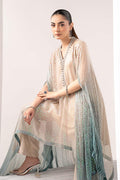 Maria B | Luxury Formals | SF-EF26-11-Beige and Green - by Libasekhas UK - Registered Vendor of : Maria B - 100% Original Designer Dress