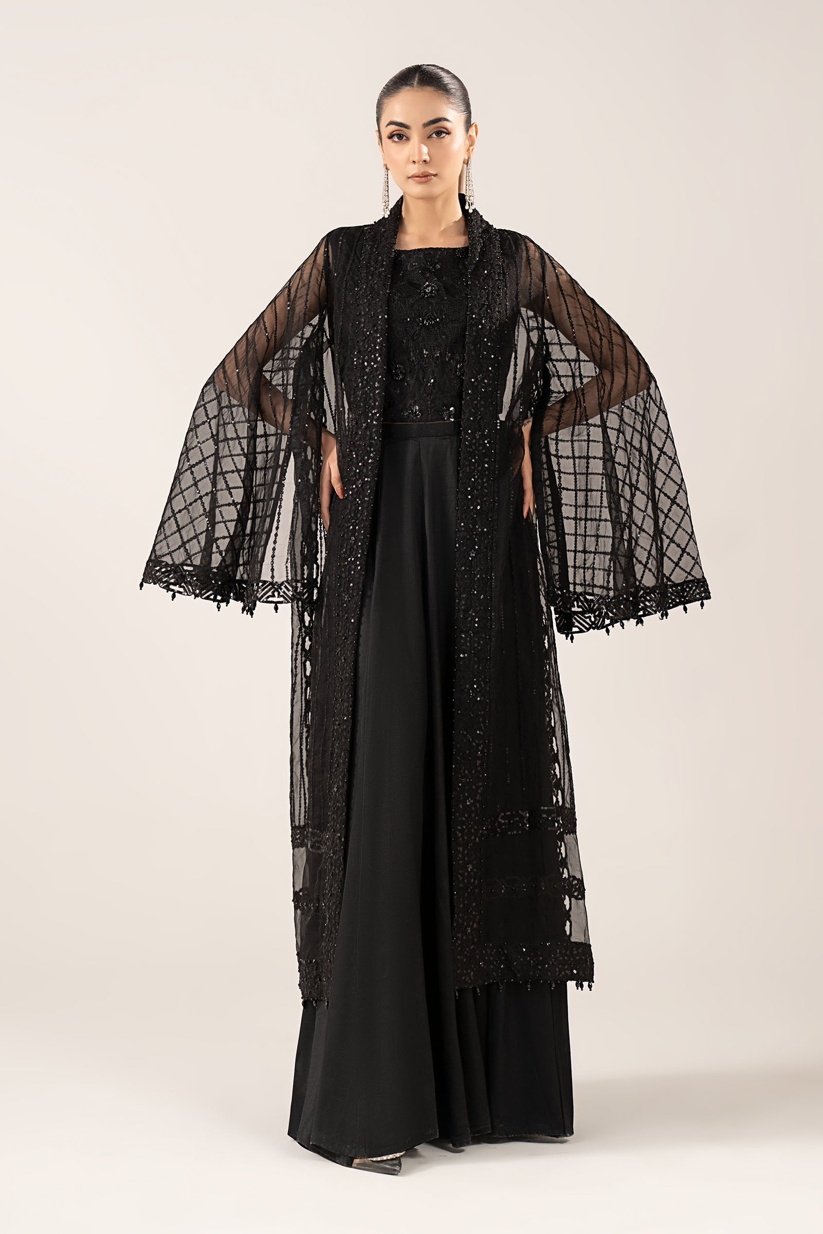 Maria B | Luxury Formals | SF-EF26-12-Black - by Libasekhas UK - Registered Vendor of : Maria B - 100% Original Designer Dress