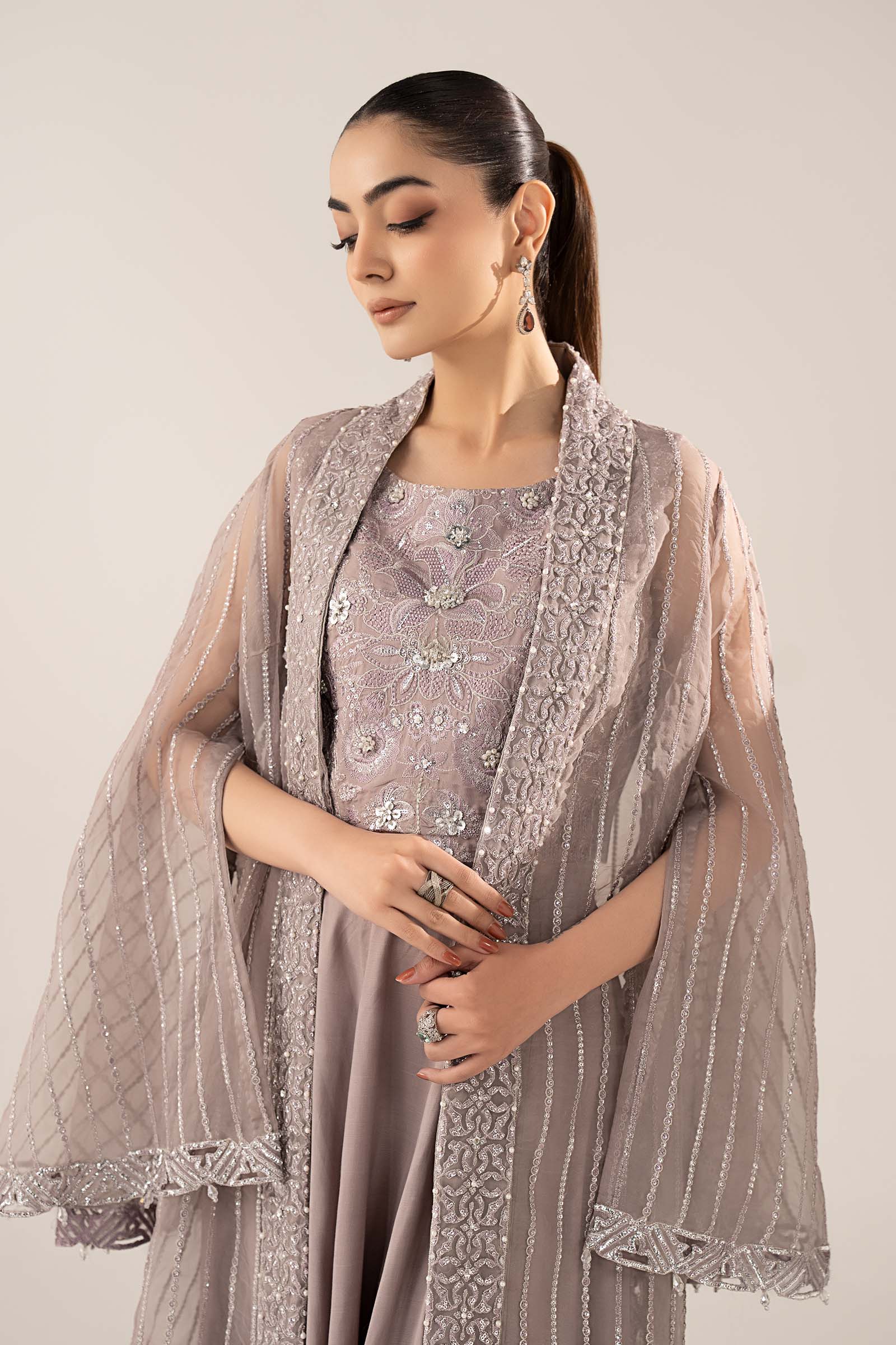 Maria B | Luxury Formals | SF-EF26-12-Lilac - by Libasekhas UK - Registered Vendor of : Maria B - 100% Original Designer Dress