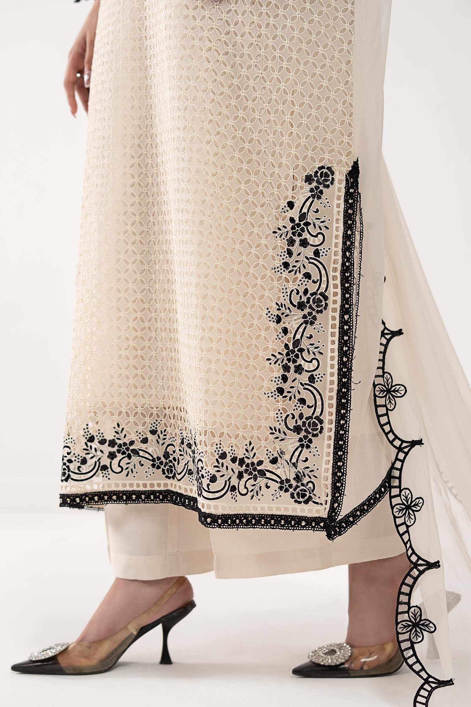 Maria B | Luxury Formals | SF-EF26-13-Off White - by Libasekhas UK - Registered Vendor of : Maria B - 100% Original Designer Dress