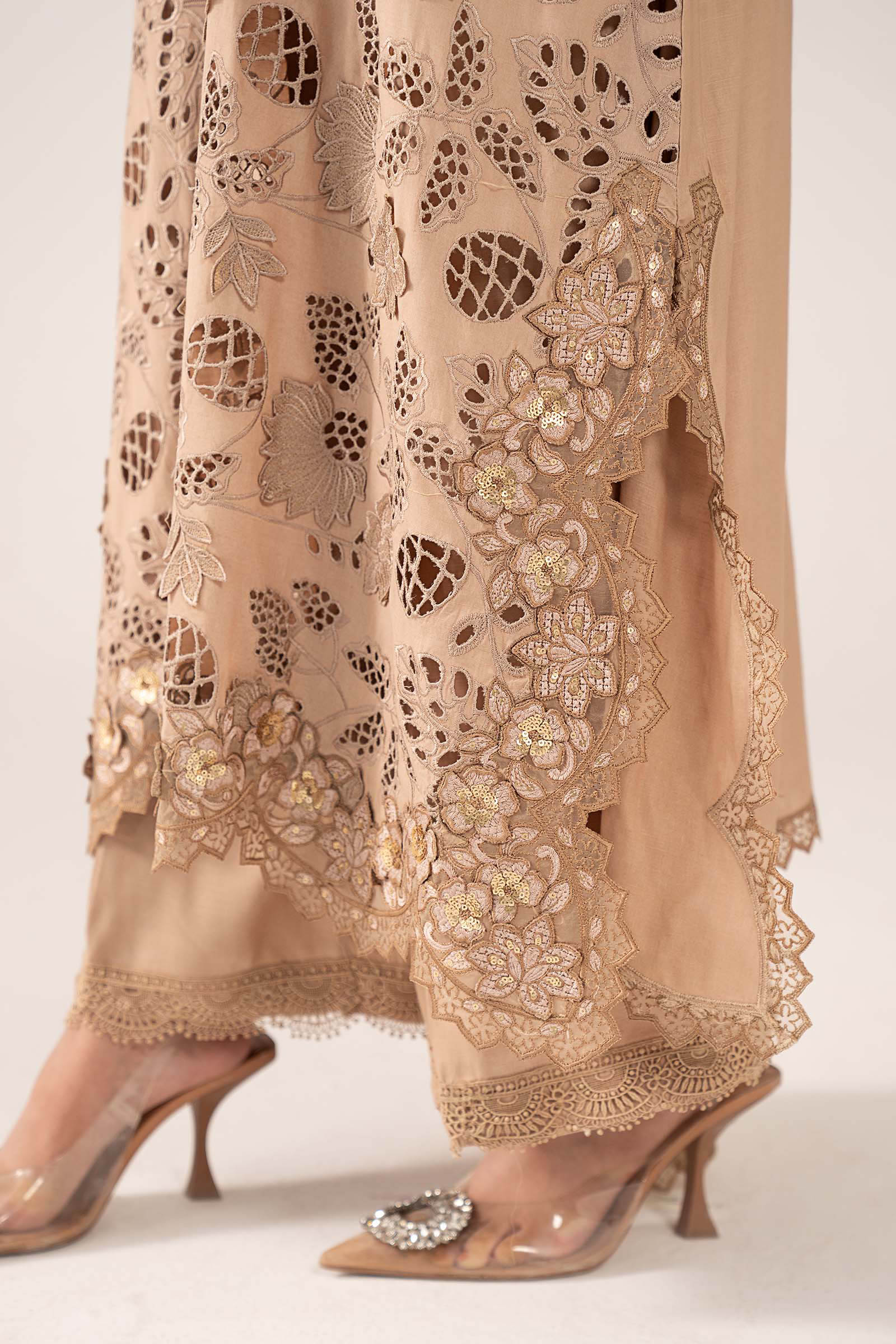 Maria B | Luxury Formals | SF-EF26-16-BEIGE - by Libasekhas UK - Registered Vendor of : Maria B - 100% Original Designer Dress