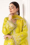 Maria B | Luxury Formals | SF-EF26-19-Acid Green - by Libasekhas UK - Registered Vendor of : Maria B - 100% Original Designer Dress