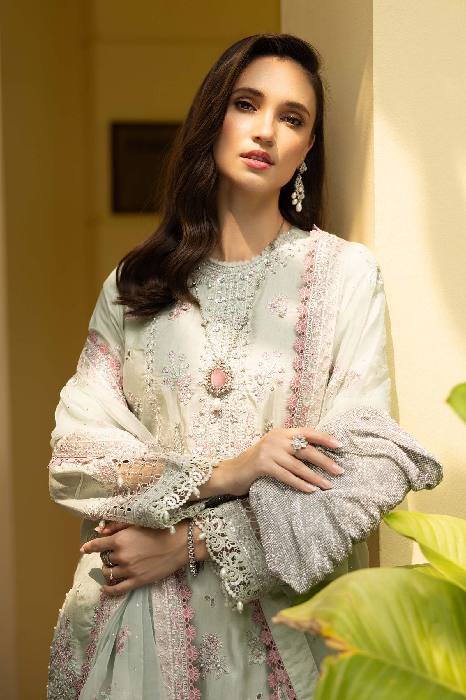 Maria B | Luxury Formals | SF-EF26-20-Green - by Libasekhas UK - Registered Vendor of : Maria B - 100% Original Designer Dress