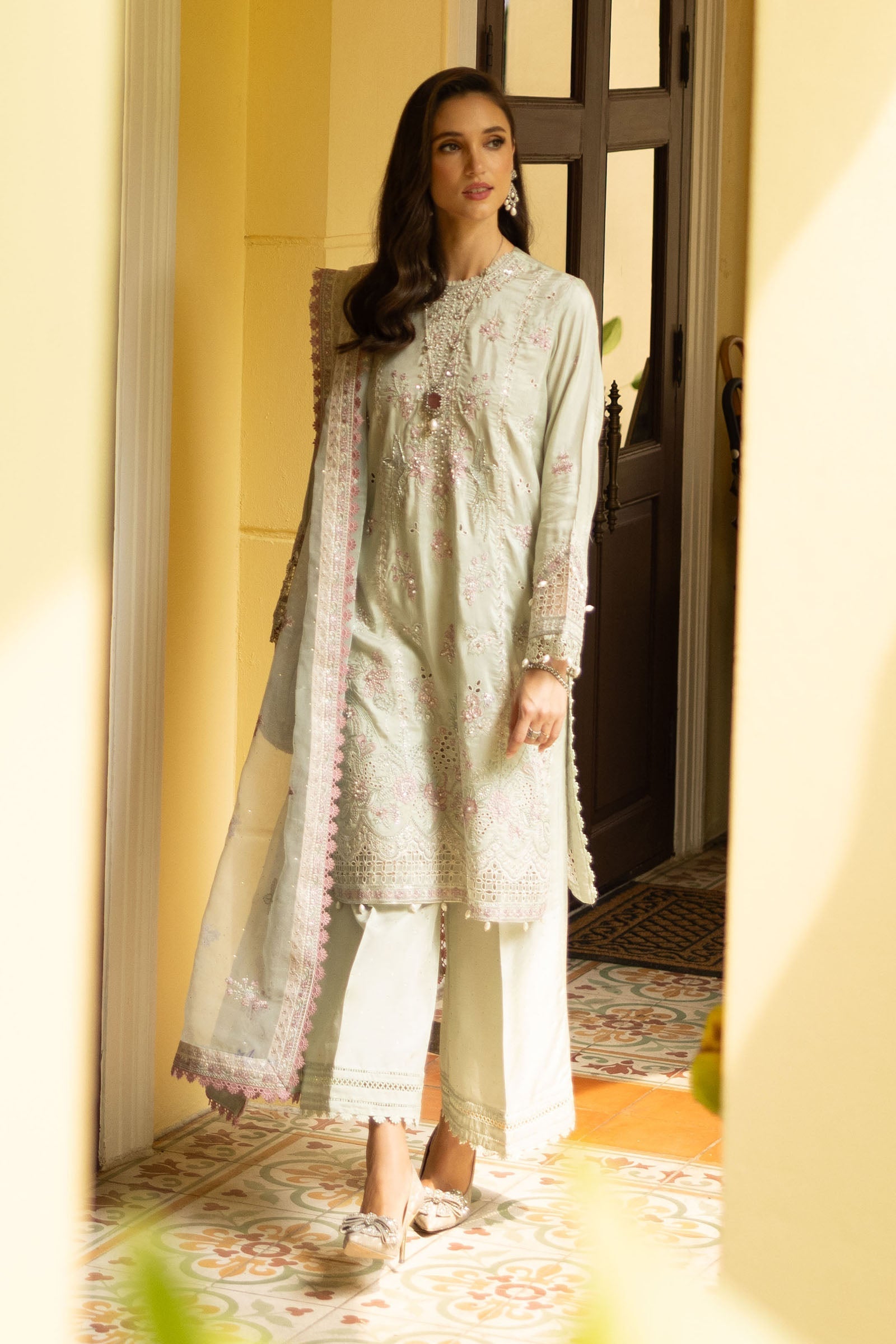 Maria B | Luxury Formals | SF-EF26-20-Green - by Libasekhas UK - Registered Vendor of : Maria B - 100% Original Designer Dress