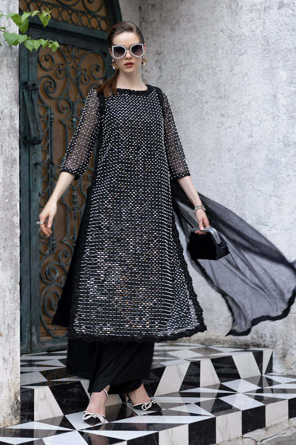 Maria B | Luxury Formals | SF-EF26-23-Black - by Libasekhas UK - Registered Vendor of : Maria B - 100% Original Designer Dress