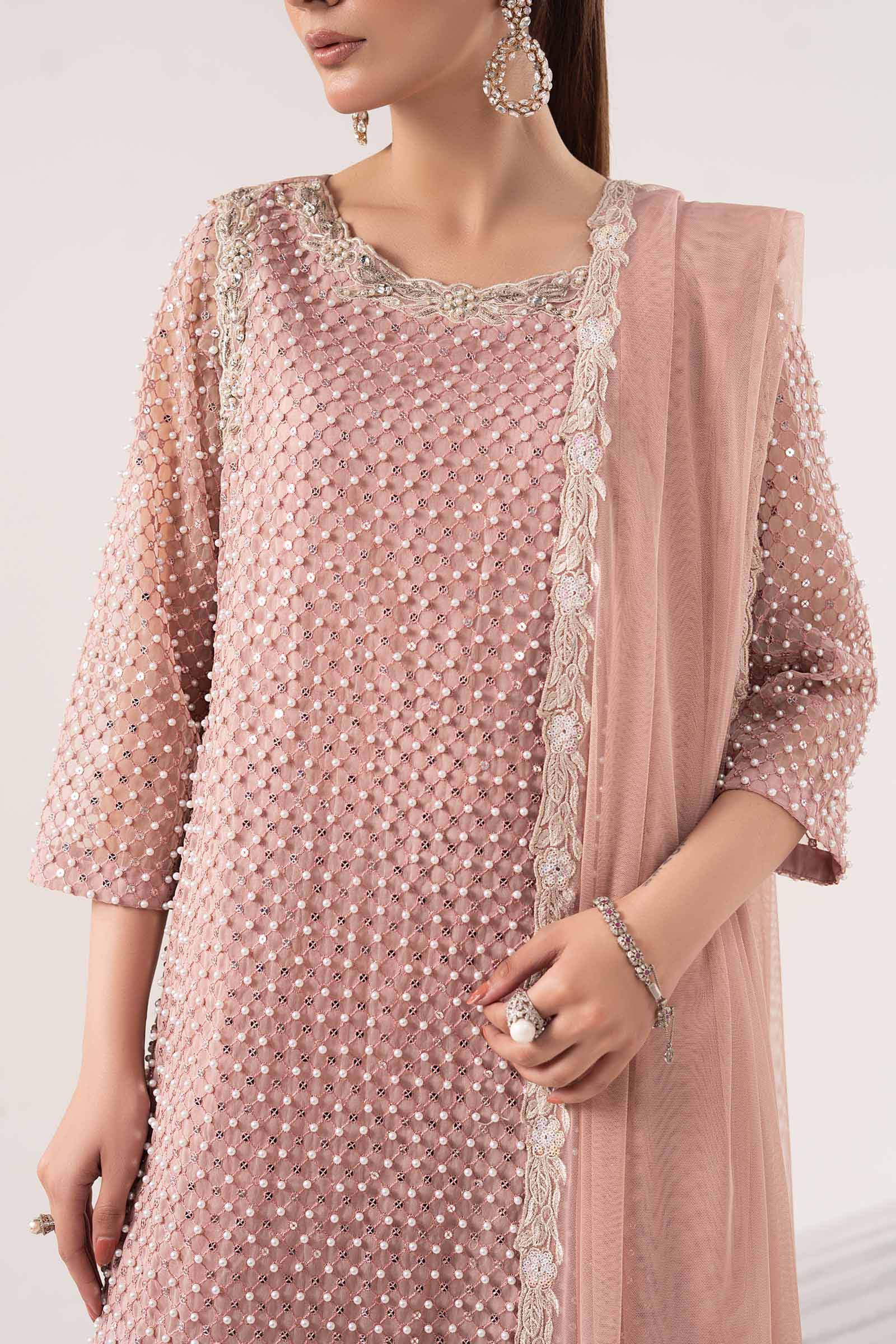 Maria B | Luxury Formals | SF-EF26-23-Pink - by Libasekhas UK - Registered Vendor of : Maria B - 100% Original Designer Dress