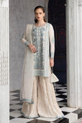 Maria B | Luxury Formals | SF-EF26-39-Off White - by Libasekhas UK - Registered Vendor of : Maria B - 100% Original Designer Dress