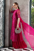 Maria B | Luxury Formals | SF-EF26-53-Fuchsia Pink - by Libasekhas UK - Registered Vendor of : Maria B - 100% Original Designer Dress