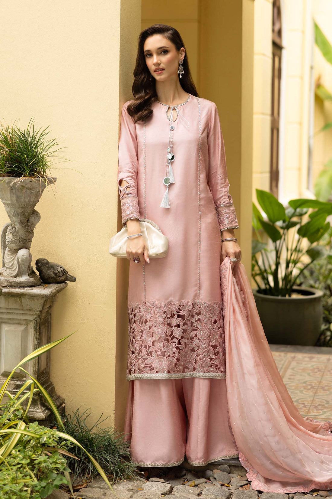 Maria B | Luxury Formals | SF-EF26-63-Pink - by Libasekhas UK - Registered Vendor of : Maria B - 100% Original Designer Dress