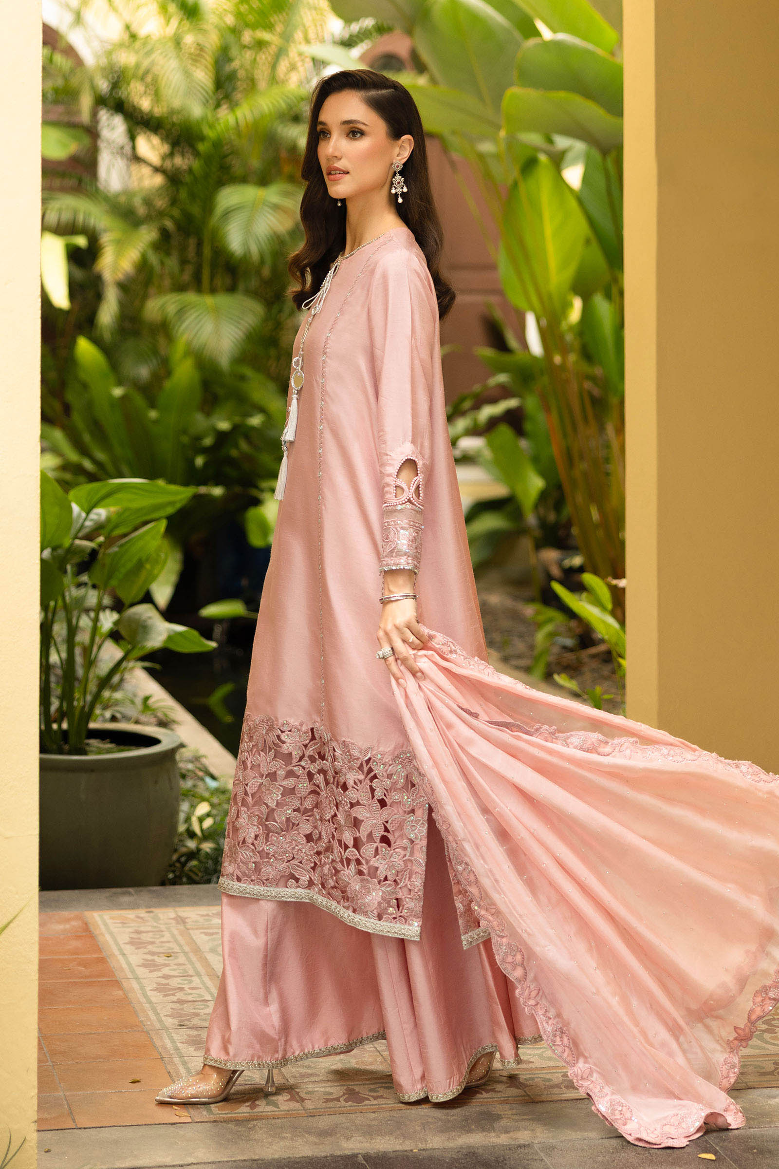 Maria B | Luxury Formals | SF-EF26-63-Pink - by Libasekhas UK - Registered Vendor of : Maria B - 100% Original Designer Dress