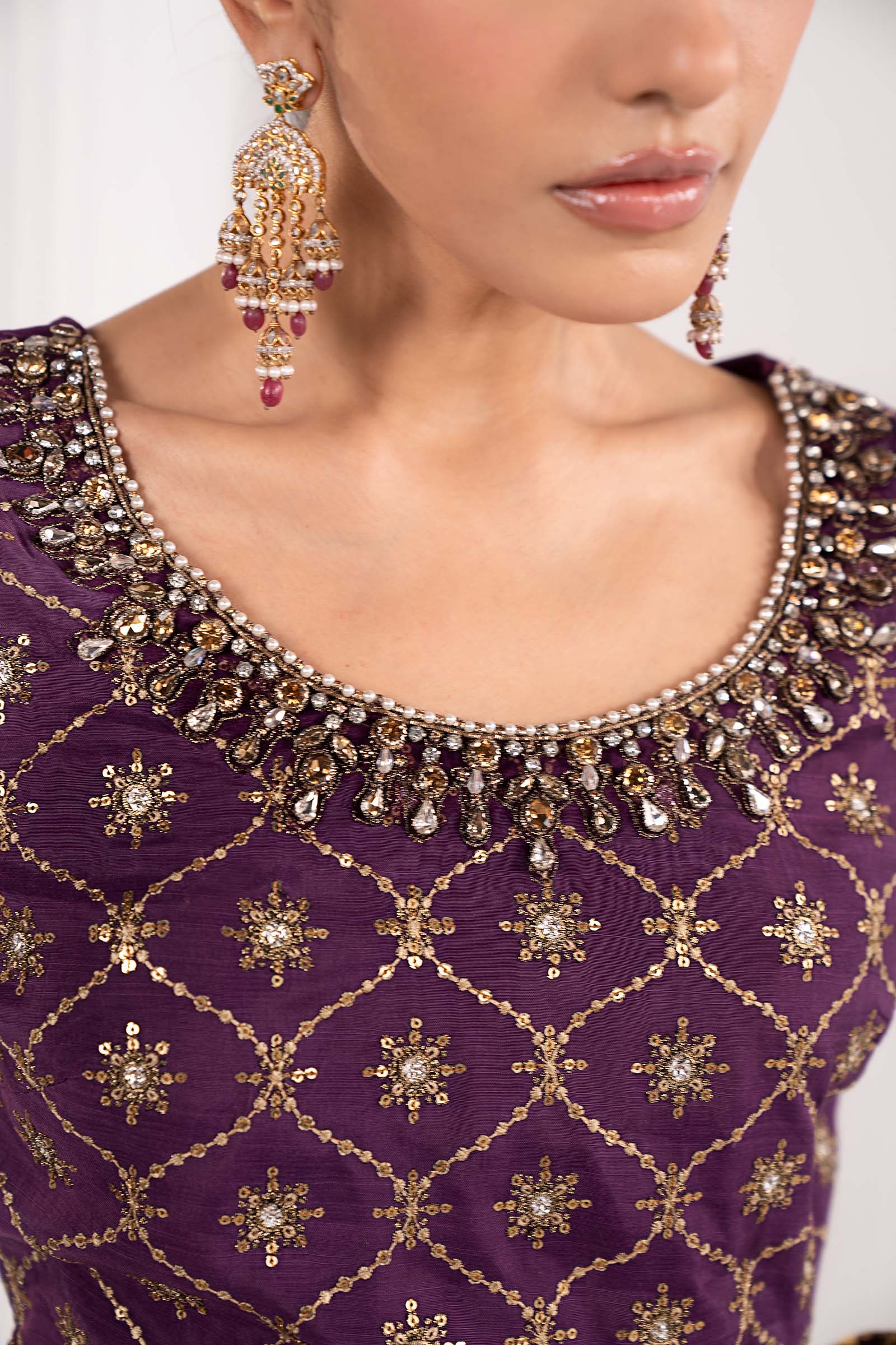 Maria B | Luxury Formals | SF-EF26-67-Purple - by Libasekhas UK - Registered Vendor of : Maria B - 100% Original Designer Dress