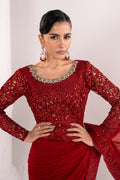 Maria B | Luxury Formals | SF-EF26-70-Red - by Libasekhas UK - Registered Vendor of : Maria B - 100% Original Designer Dress