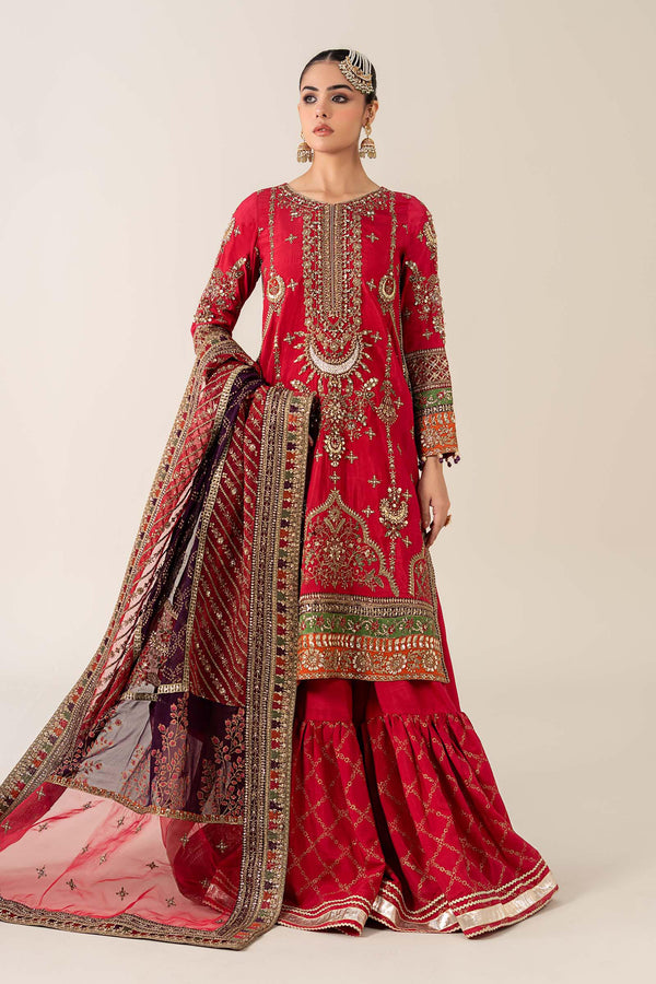 Maria B | Pre Fall 25 | Bamber Raw Silk Suit 14 - by Libasekhas UK - Registered Vendor of : Maria B - 100% Original Designer Dress