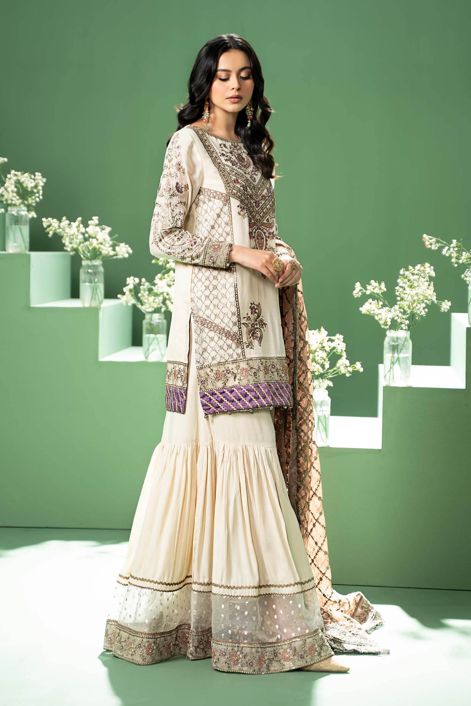 Maira B | Ready to Wear | SF-W24-45 - by - Libasekhas UK - Registered Vendor of : Maria B - 100% Original Designer Dresss
