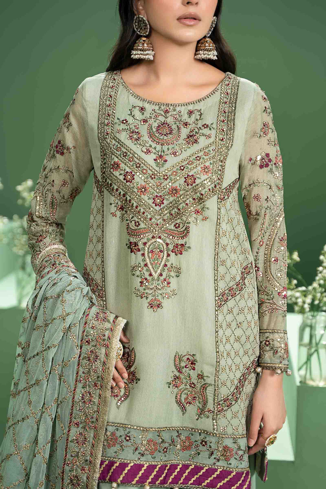 Maira B | Ready to Wear | SF-W24-45 - by - Libasekhas UK - Registered Vendor of : Maria B - 100% Original Designer Dresss