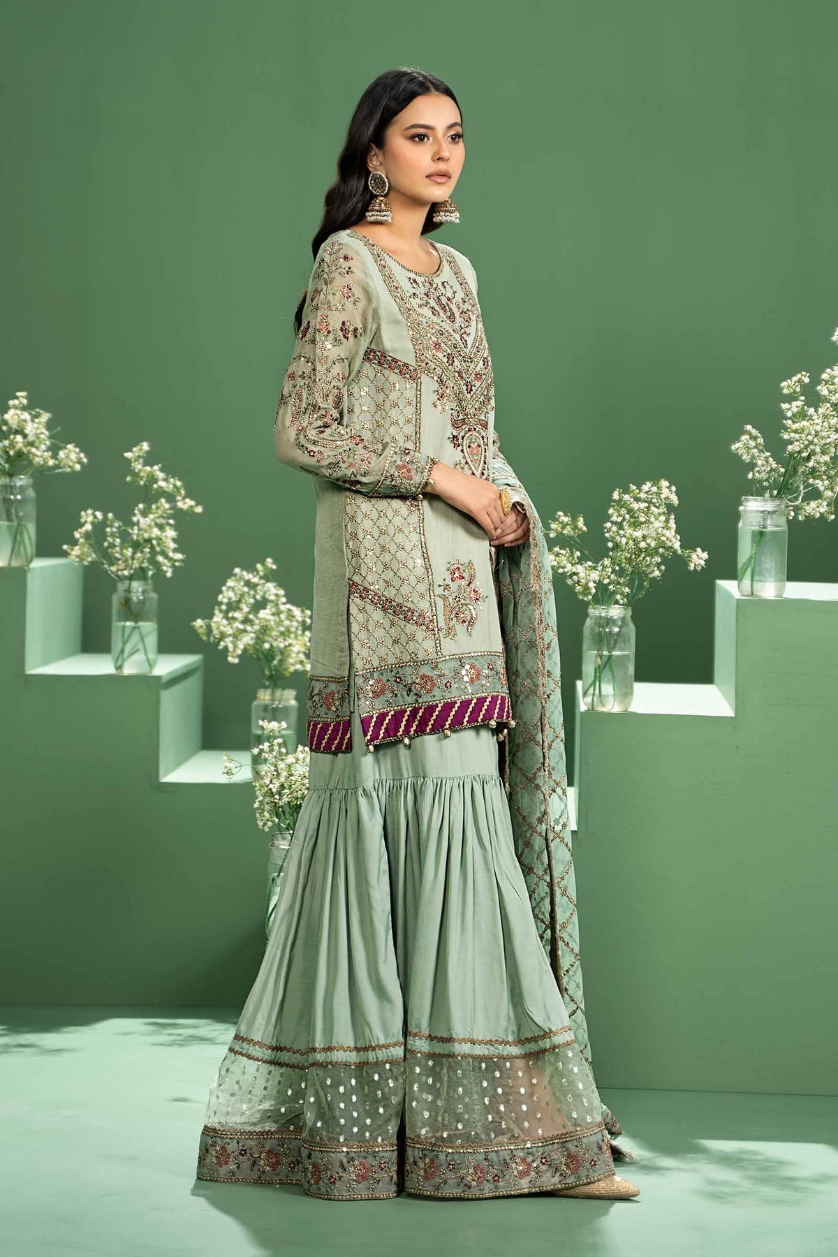 Maria b | Formal Wears | SF-W24-45 - by - Libasekhas UK - Registered Vendor of : Maria B - 100% Original Designer Dresss