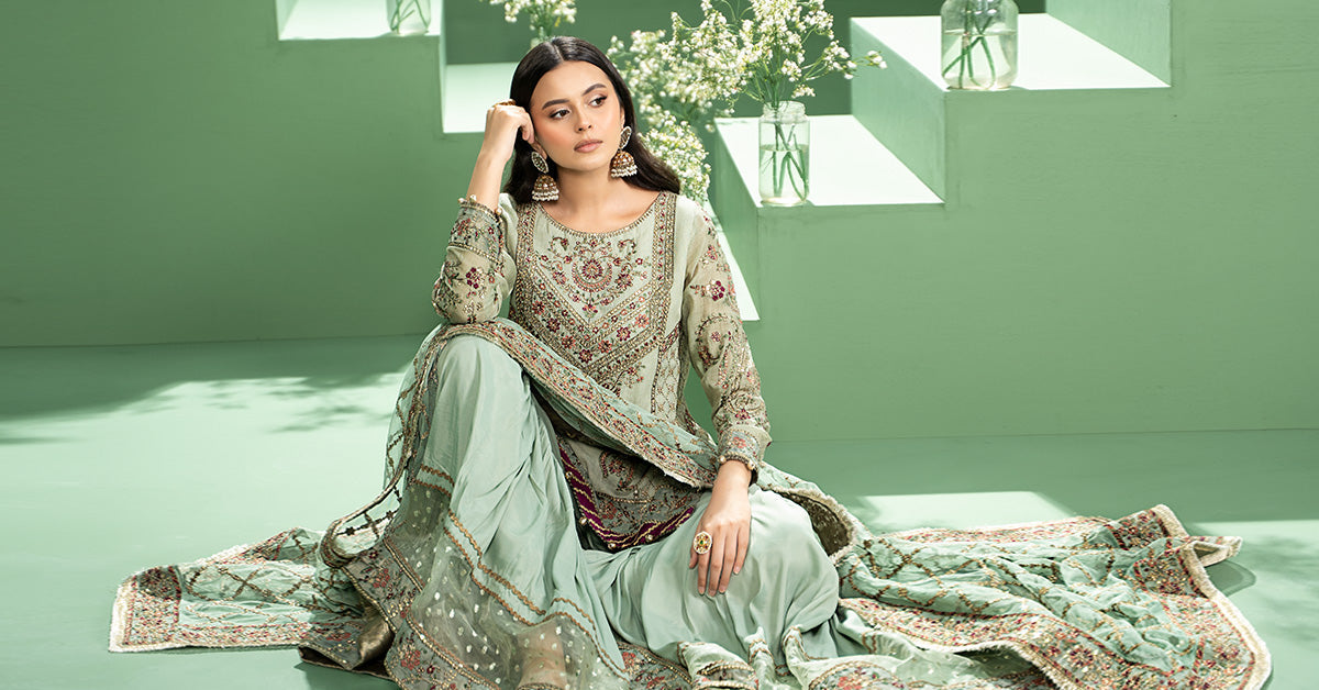 Maria b | Formal Wears | SF-W24-45 - by - Libasekhas UK - Registered Vendor of : Maria B - 100% Original Designer Dresss