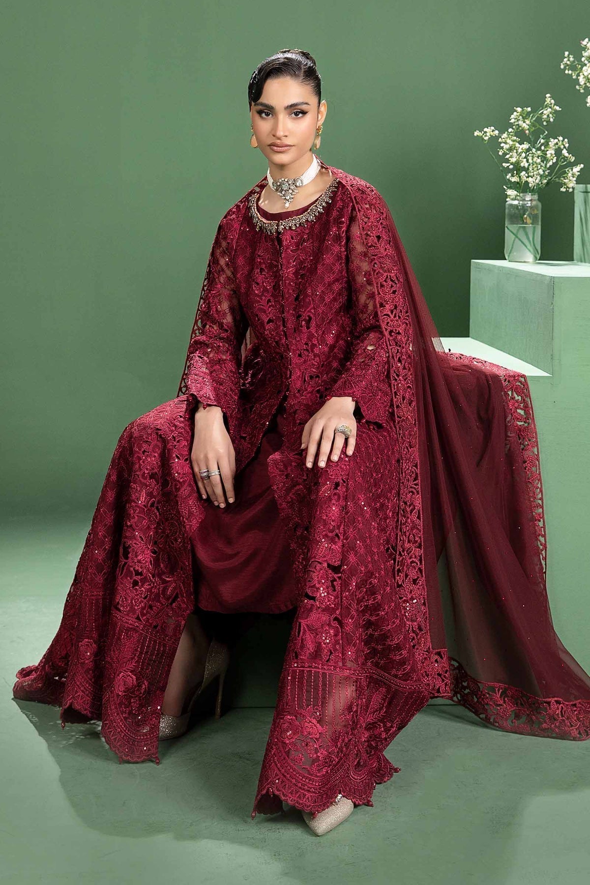 Maria b | Formal Wears | SF-W24-46 - by - Libasekhas UK - Registered Vendor of : Maria B - 100% Original Designer Dresss