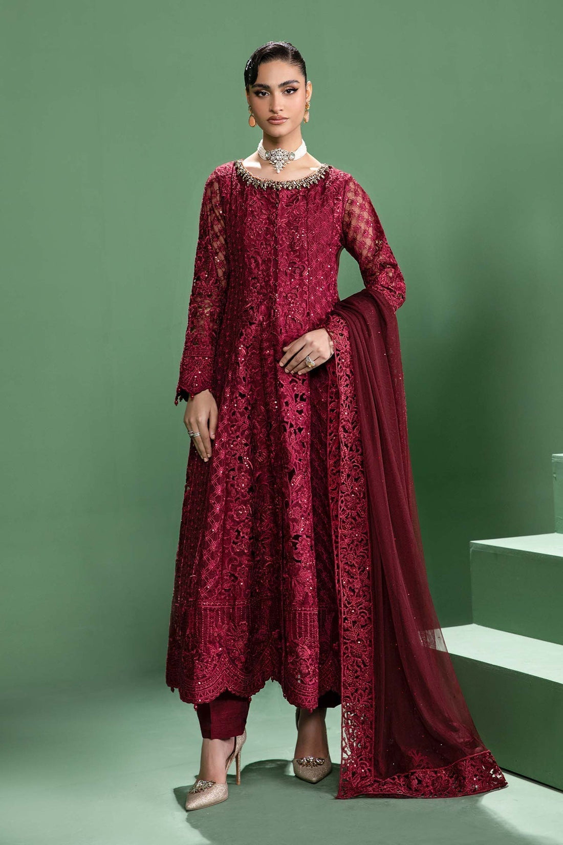 Maria b | Formal Wears | SF-W24-46 - by - Libasekhas UK - Registered Vendor of : Maria B - 100% Original Designer Dresss