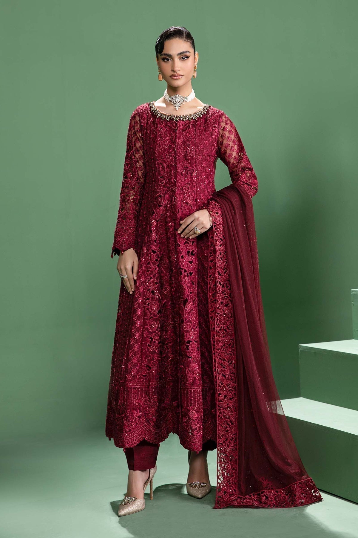 Maria b | Formal Wears | SF-W24-46 - by - Libasekhas UK - Registered Vendor of : Maria B - 100% Original Designer Dresss