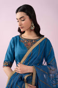 Maria B | Luxury Formals | SF-EF26-04-Blue - by Libasekhas UK - Registered Vendor of : Maria B - 100% Original Designer Dress