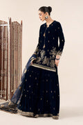 Maria B | Pre Fall 25 | SF-W25-43-Navy Blue - by Libasekhas UK - Registered Vendor of : Maria B - 100% Original Designer Dress