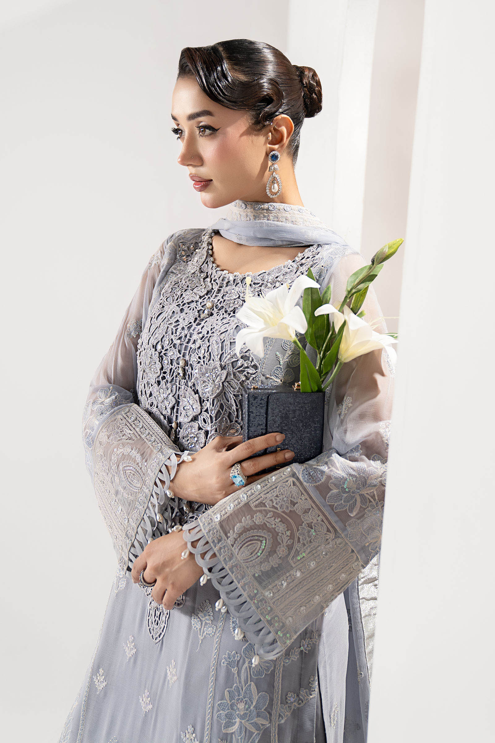 Maria B | Pre fall Dresses | SF-W25-47 I - by Libasekhas UK - Registered Vendor of : Maria B - 100% Original Designer Dress