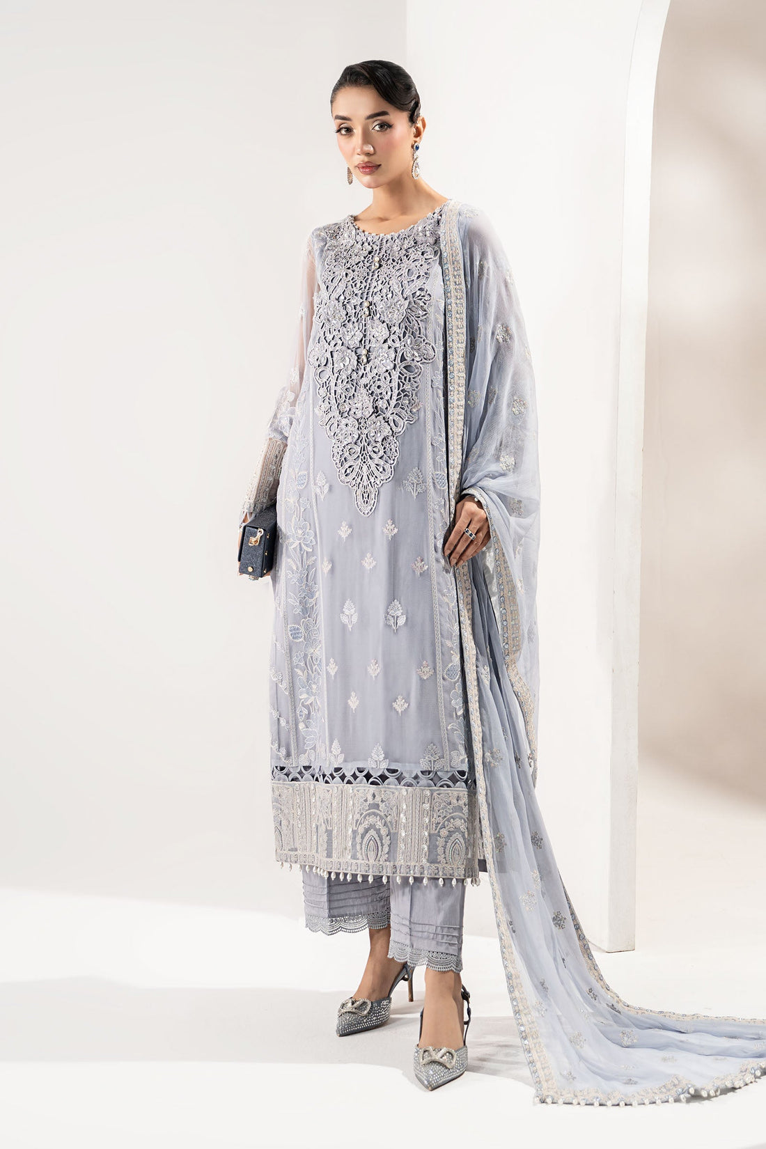 Maria B | Pre fall Dresses | SF-W25-47 I - by Libasekhas UK - Registered Vendor of : Maria B - 100% Original Designer Dress