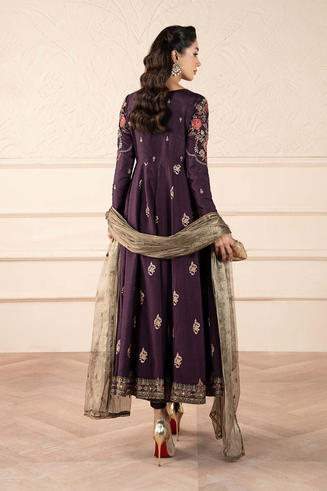 Maria B | Pre fall Dresses | SF-W25-94 P - by Libasekhas UK - Registered Vendor of : Maria B - 100% Original Designer Dress