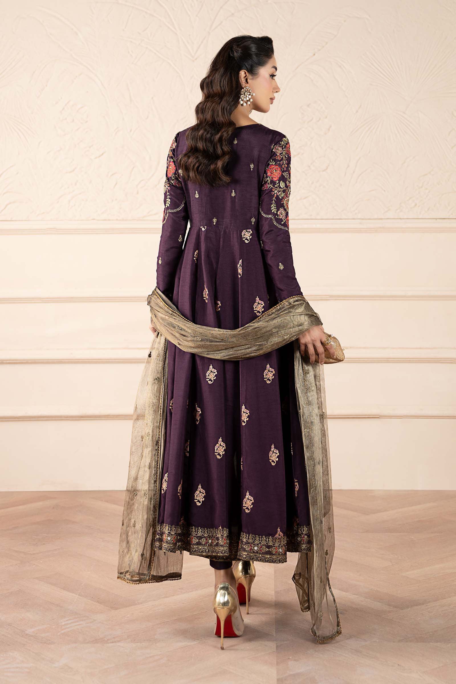Maria B | Pre fall Dresses | SF-W25-94 P - by Libasekhas UK - Registered Vendor of : Maria B - 100% Original Designer Dress