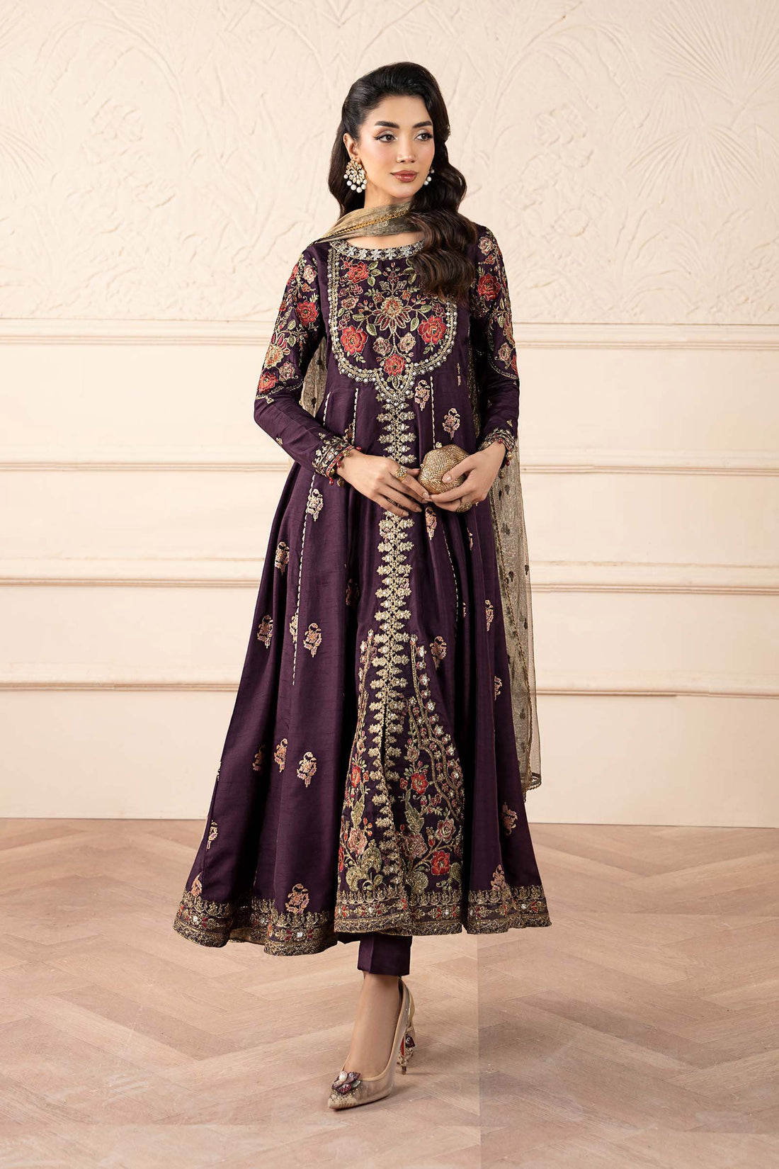 Maria B | Pre fall Dresses | SF-W25-94 P - by Libasekhas UK - Registered Vendor of : Maria B - 100% Original Designer Dress