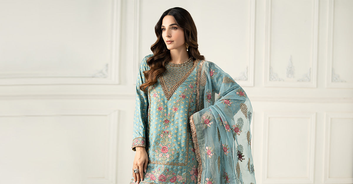 Maira B | Ready to Wear | SF-EF25-31 - by - Libasekhas UK - Registered Vendor of : Maria B - 100% Original Designer Dresss