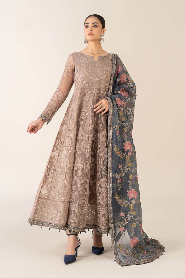 Maria B | Pre Fall Dresses | 3 Piece Embroidered Suit Gray - by Libasekhas UK - Registered Vendor of : Maria B - 100% Original Designer Dress