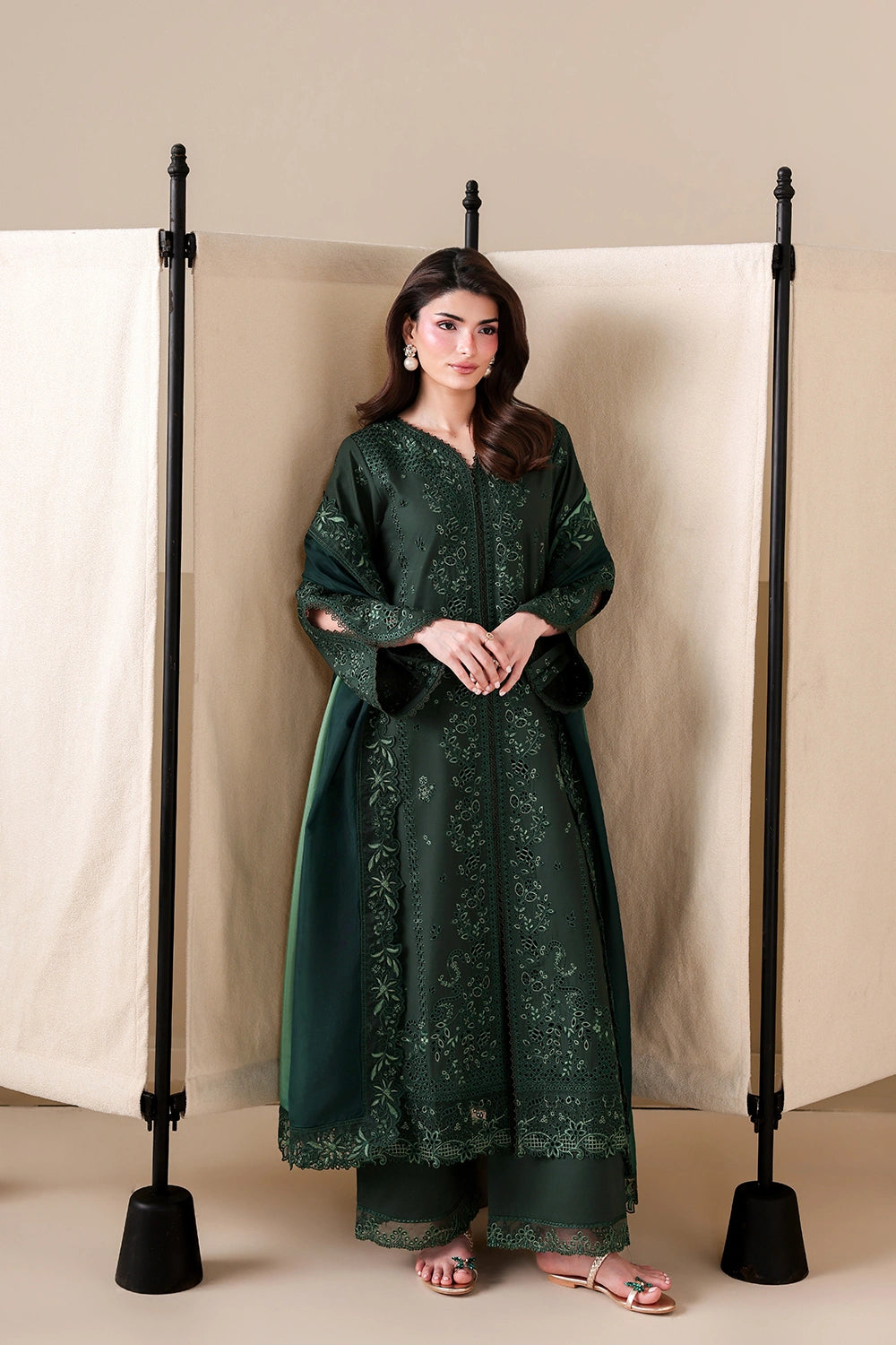 Azure | Luxury Lawn 26 | Shades Of Emerald - by Libasekhas UK - Registered Vendor of : Azure - 100% Original Designer Dress