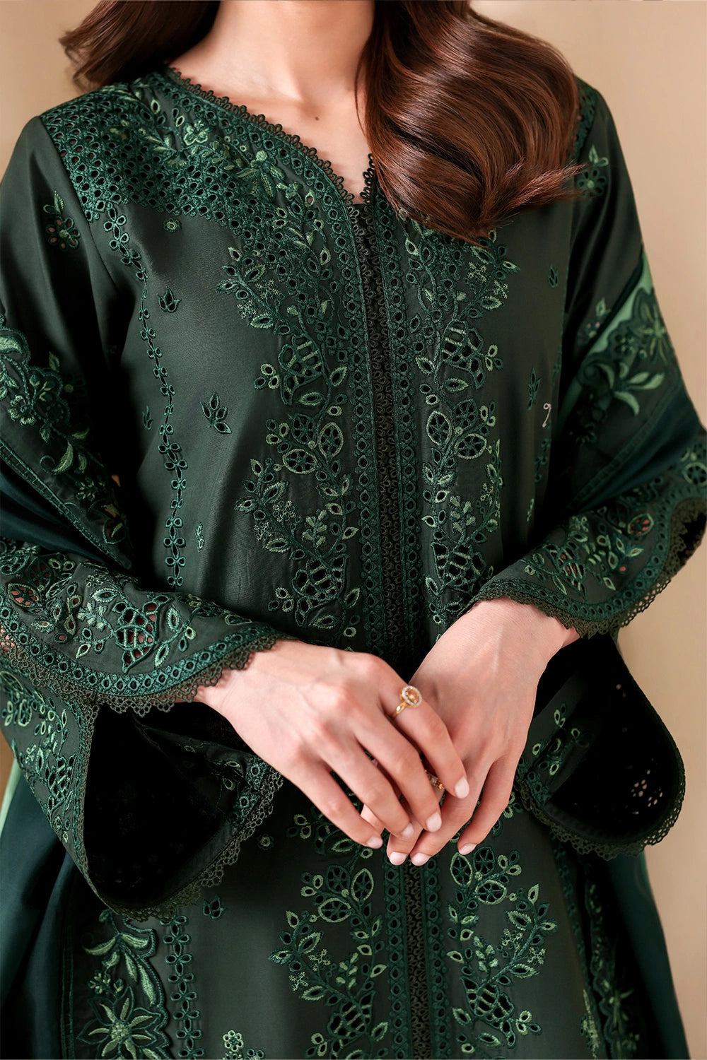 Azure | Luxury Lawn 26 | Shades Of Emerald - by Libasekhas UK - Registered Vendor of : Azure - 100% Original Designer Dress