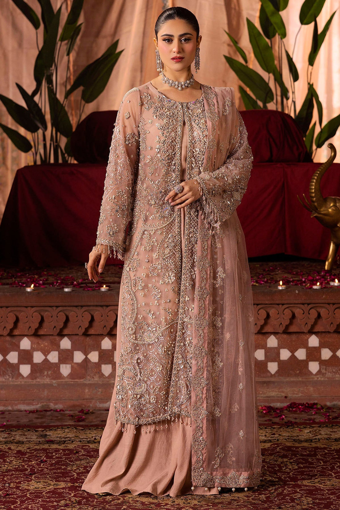 Motifz | Bridal Couture | 0011-REEM EMBROIDERED SILK NET STITCHED - Ladies Clothes -  Libasekhas