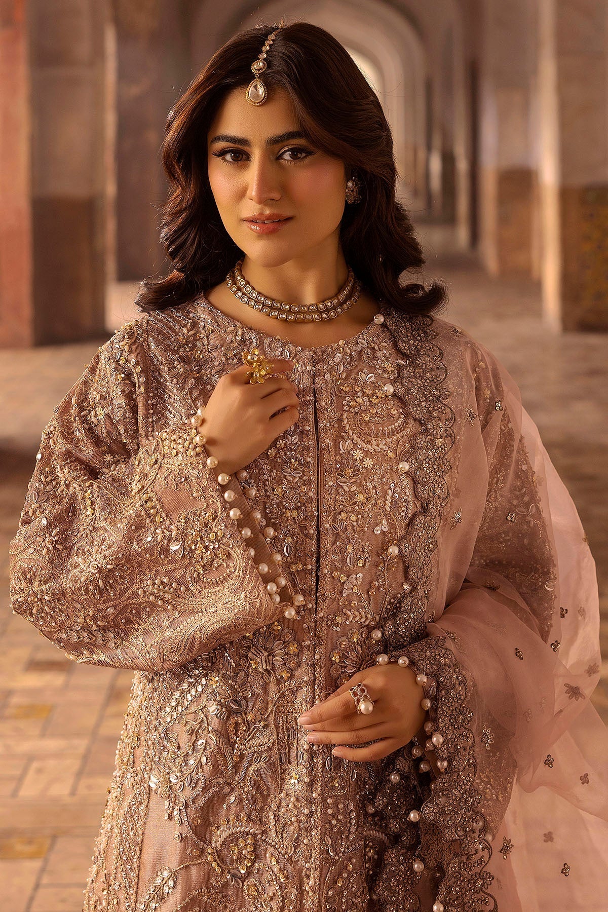 Motifz | Bridal Couture | 0012-MAYASA EMBROIDERED MESSORI STITCHED - by - Libasekhas UK - Registered Vendor of : Motifz - 100% Original Designer Dresss