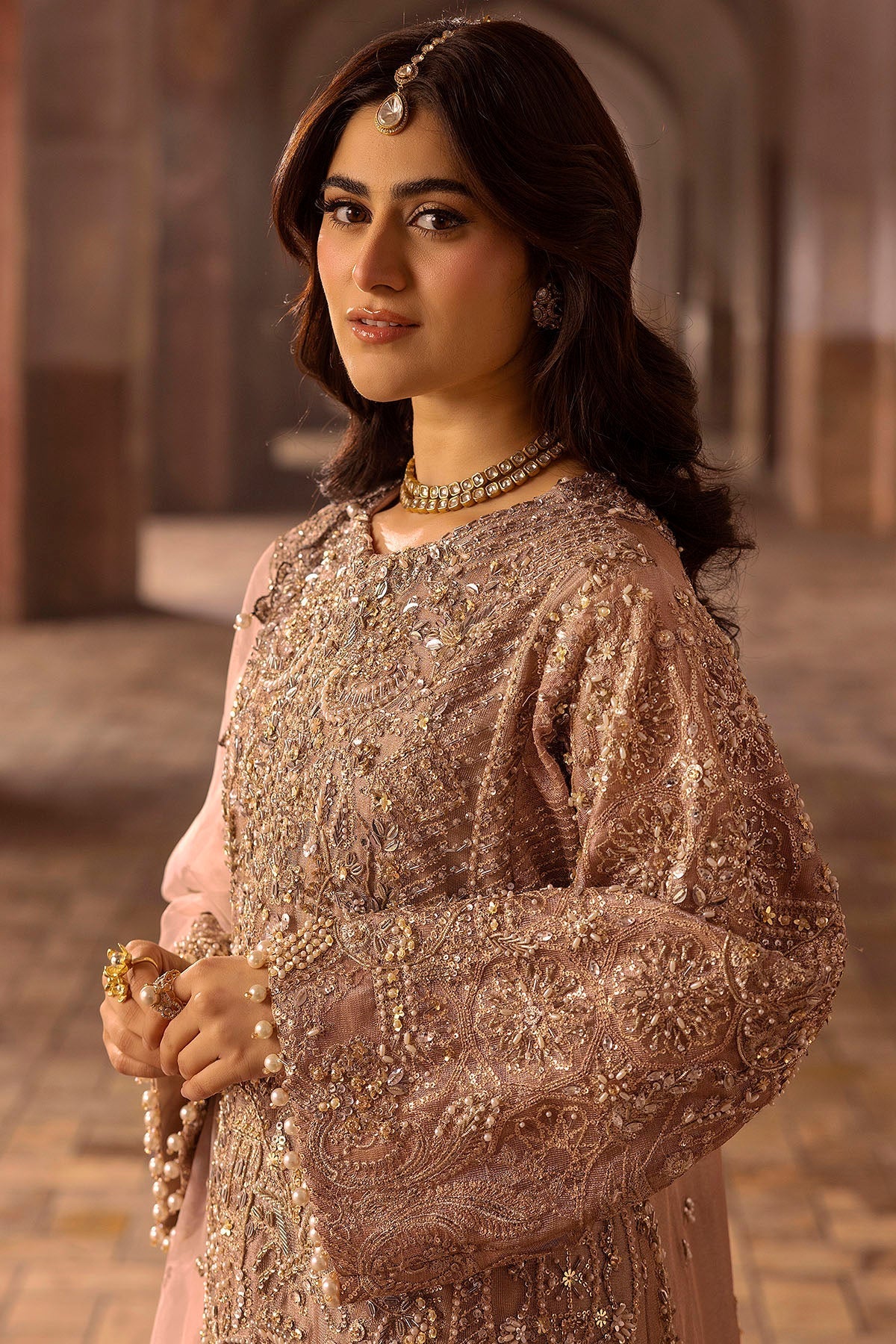 Motifz | Bridal Couture | 0012-MAYASA EMBROIDERED MESSORI STITCHED - by - Libasekhas UK - Registered Vendor of : Motifz - 100% Original Designer Dresss